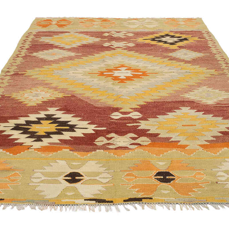 Vintage Cal Kilim Rug - 4' 11" x 7' 7" (59" x 91") - K0074077