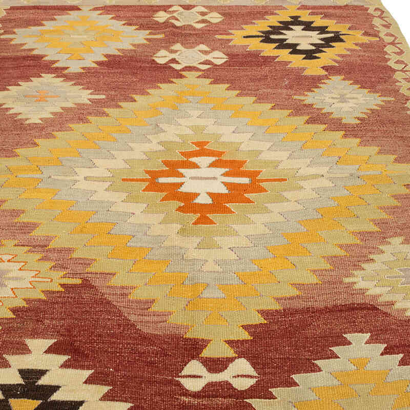 Vintage Cal Kilim Rug - 4' 11" x 7' 7" (59" x 91") - K0074077