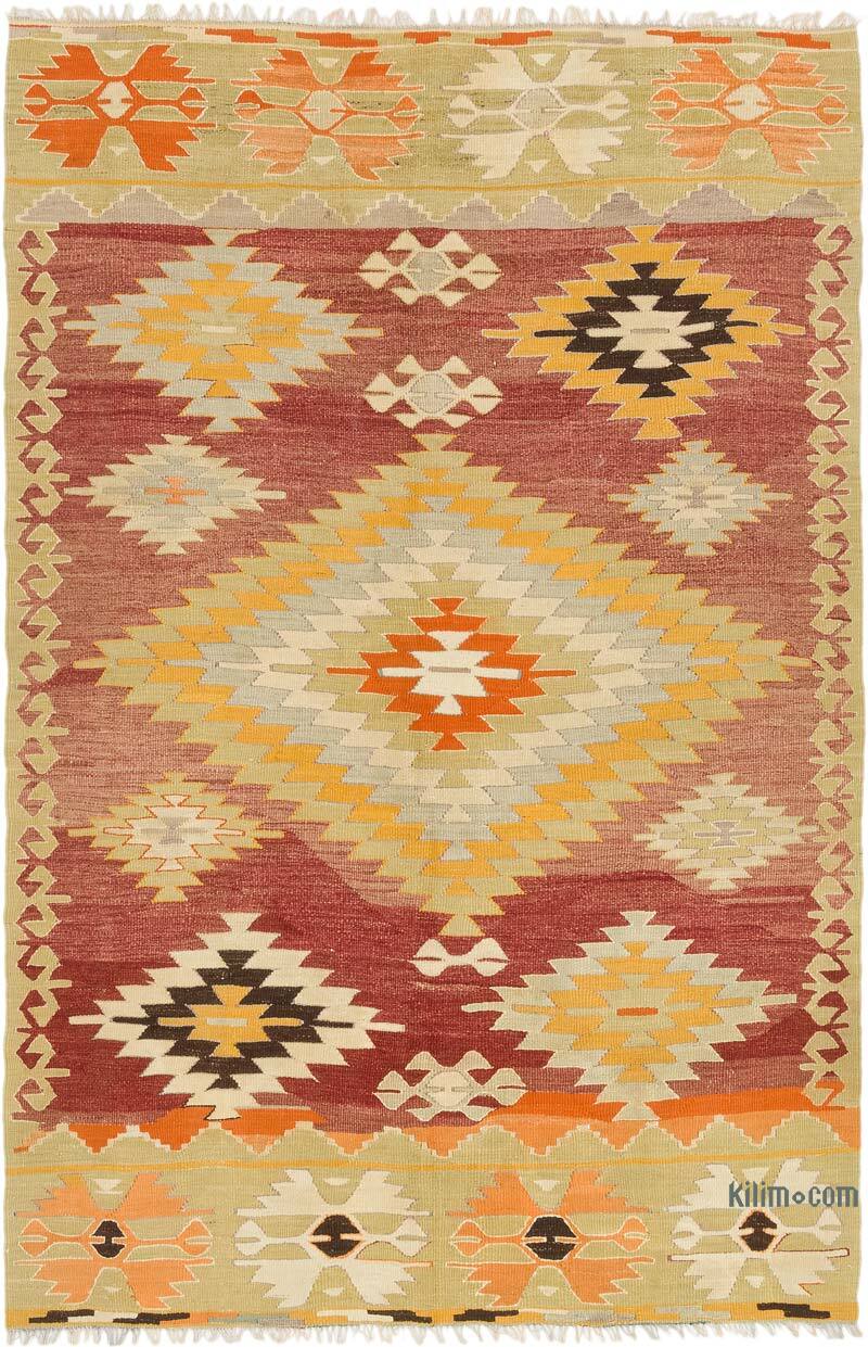 Vintage Cal Kilim Rug - 4' 11" x 7' 7" (59" x 91") - K0074077