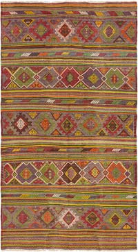 Vintage Anatolian Jijim Rug - 5' 9" x 10' 2" (69" x 122")