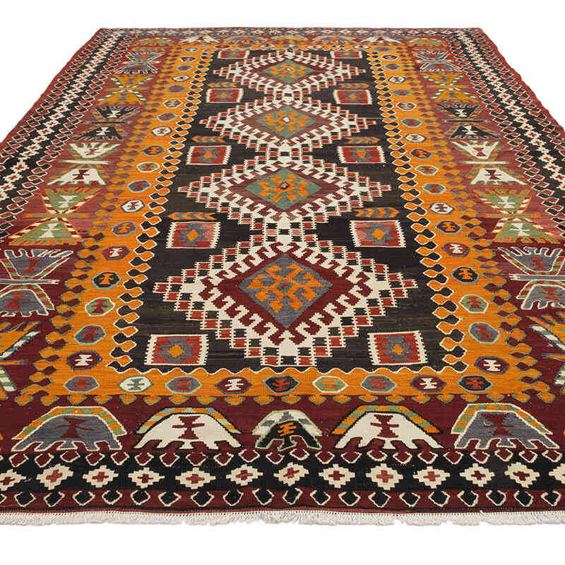 Alfombra Kilim Vintage Caucásica - 200 cm x 325 cm - K0074088