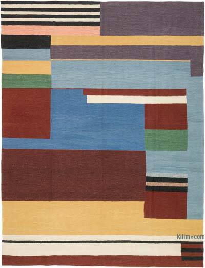 New Handwoven Turkish Kilim Rug - 8' 5" x 11' 1" (101" x 133")