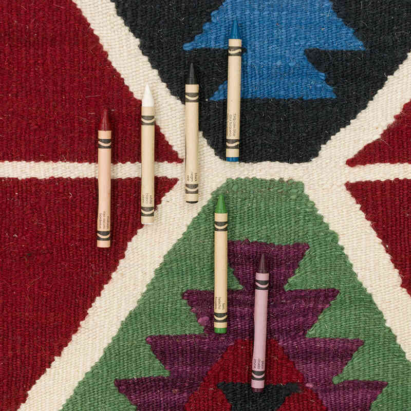 New Handwoven Turkish Kilim Rug - 4' 1" x 5' 11" (49" x 71") - K0074117