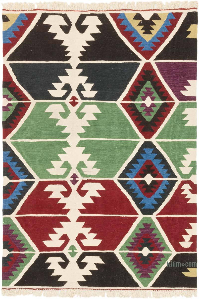 New Handwoven Turkish Kilim Rug - 4' 1" x 5' 11" (49" x 71") - K0074117