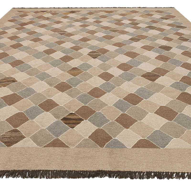 New Handwoven Turkish Kilim Rug - 8' 8" x 11' 1" (104" x 133") - K0074118
