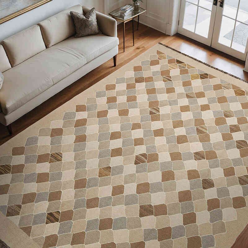 New Handwoven Turkish Kilim Rug - 8' 8" x 11' 1" (104" x 133") - K0074118