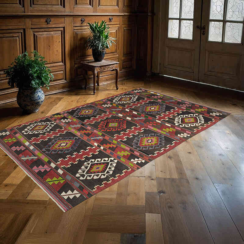 Alfombra Vintage Karakecili Kilim - 155 cm x 254 cm - K0074123