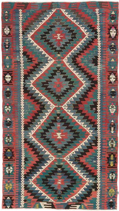 Vintage Denizli Kilim Rug - 5' 8" x 9' 11" (68" x 119")