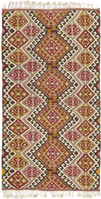Vintage Antalya Kilim Rug - 5' 8" x 10' 6" (68" x 126")