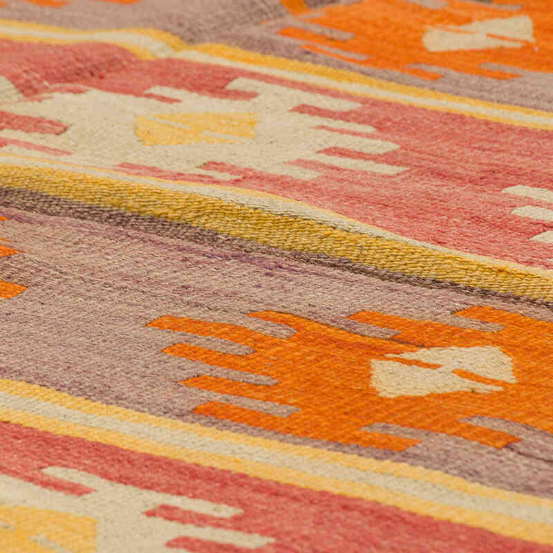 Vintage Afyon Kilim Rug - 3' 11" x 9' 10" (47" x 118") - K0074130