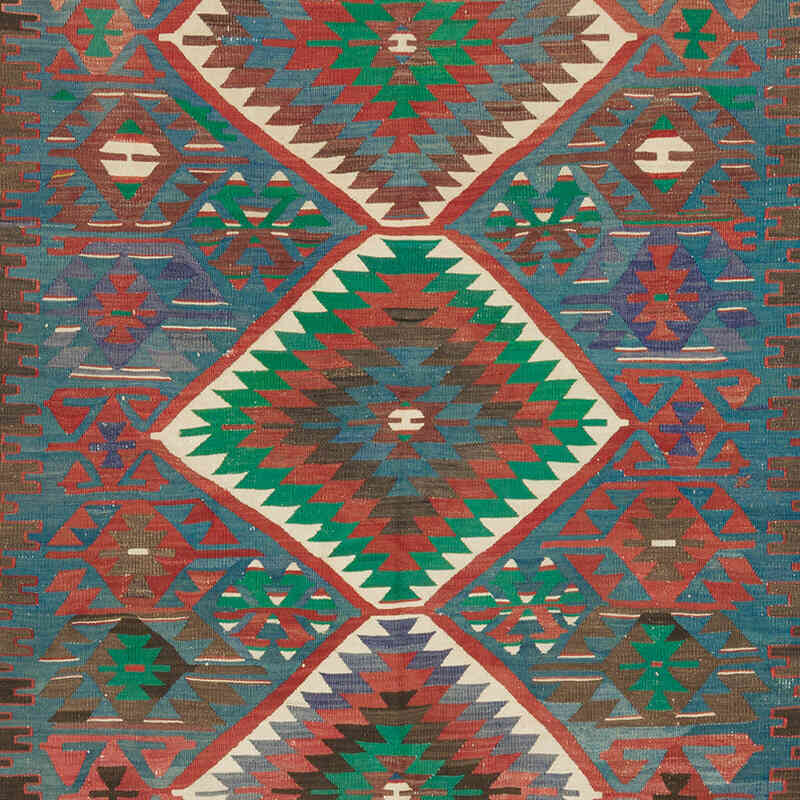 Vintage Denizli Kilim Rug - 5' 7" x 10' 6" (67" x 126") - K0074131
