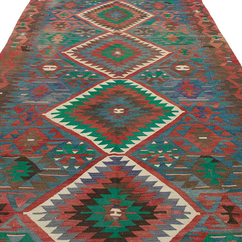 Vintage Denizli Kilim Rug - 5' 7" x 10' 6" (67" x 126") - K0074131