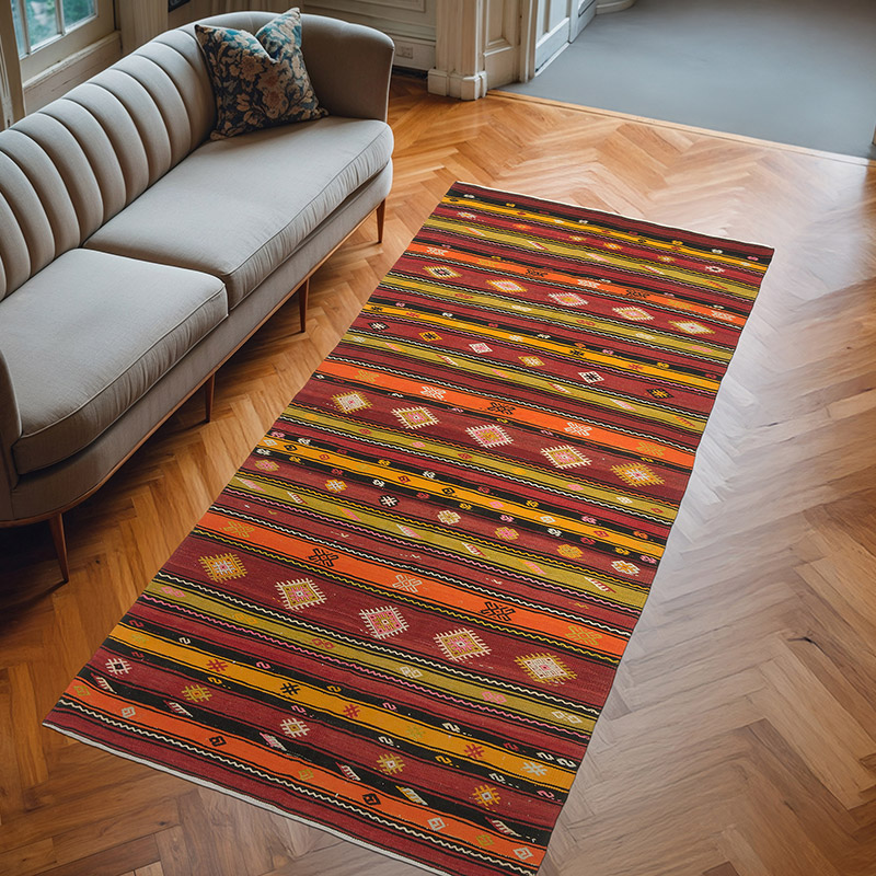 Alfombra Vintage Balikesir Kilim - 150 cm x 317 cm - K0074133