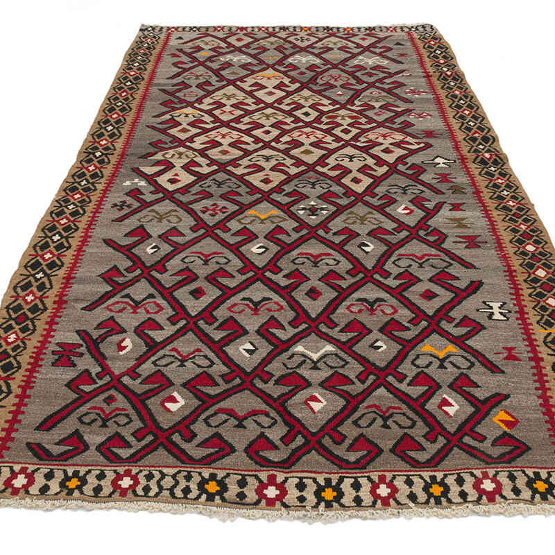 Alfombra Vintage Hakkari Kilim - 123 cm x 275 cm - K0074139