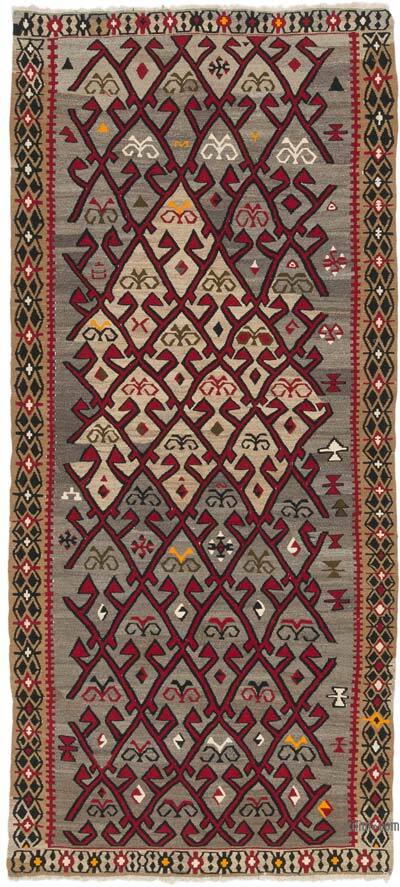 Vintage Hakkari Kilimi - 123 cm x 275 cm