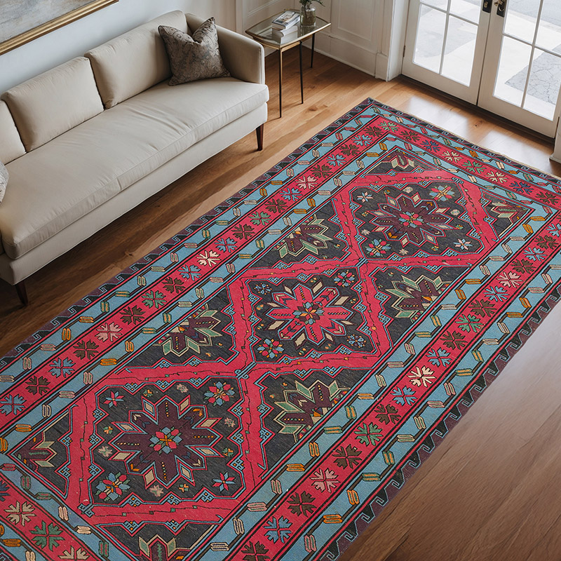 Alfombra Soumak Vintage Caucásica - 177 cm x 327 cm - K0074142