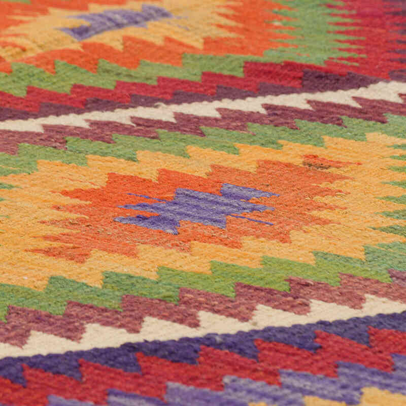 Vintage Fethiye Kilim Rug - 4' 8" x 9' 5" (56" x 113") - K0074154