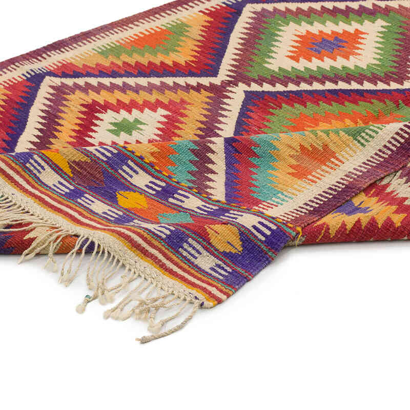 Vintage Fethiye Kilim Rug - 4' 8" x 9' 5" (56" x 113") - K0074154