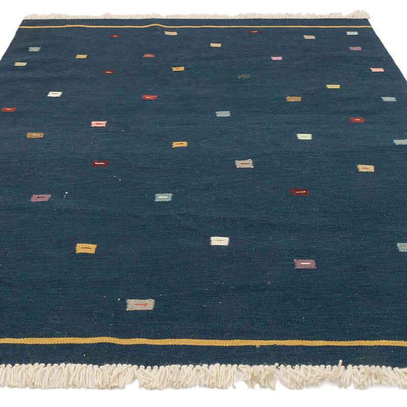 New Handwoven Turkish Kilim Rug - 4' 10" x 6' 11" (58" x 83") - K0074157