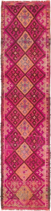 Vintage Tribal Runner Rug - 2' 7" x 10' 10" (31" x 130")