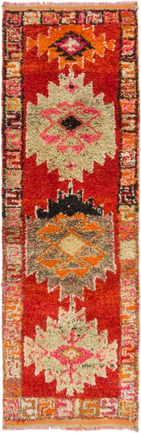 Alfombra Vintage de pasillo - 95 cm x 295 cm