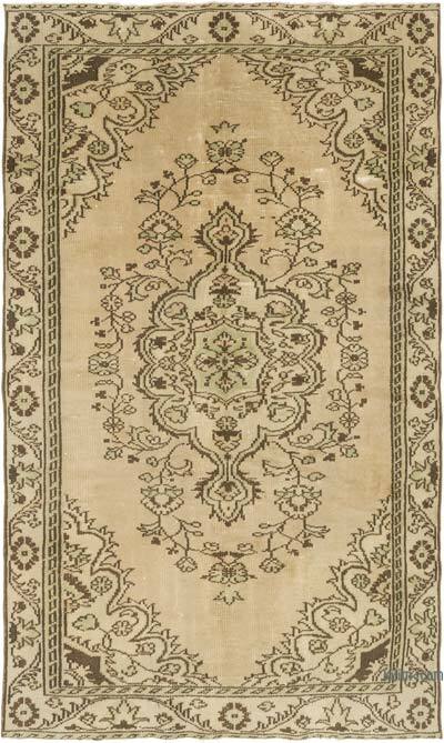 Vintage Turkish Hand-Knotted Rug - 5' 7" x 8' 10" (67" x 106")