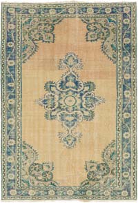 Vintage Turkish Hand-Knotted Rug - 4' 11" x 6' 11" (59" x 83")