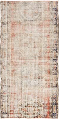 Vintage Turkish Hand-Knotted Rug - 4' 5" x 8' 11" (53" x 107")