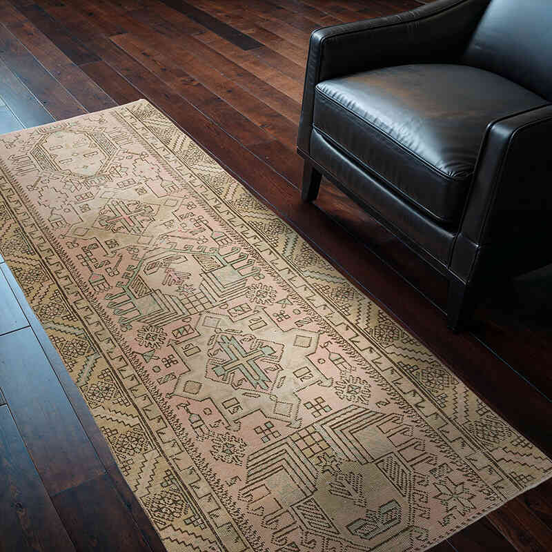 Vintage Turkish Hand-Knotted Rug - 3' 1" x 6' 6" (37" x 78") - K0074184