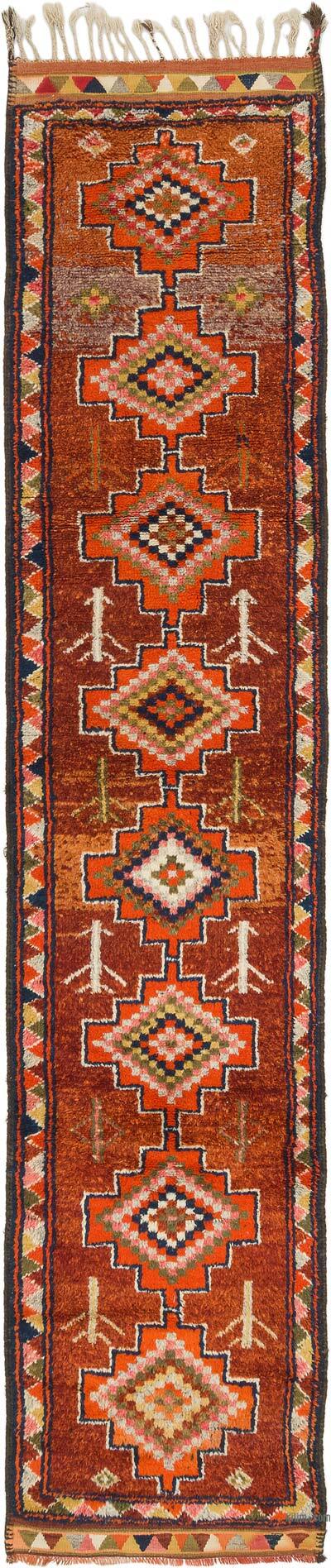 Vintage Tribal Runner Rug - 2' 10" x 13' 7" (34" x 163")