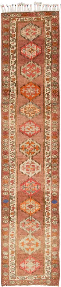 Alfombra Vintage de pasillo - 93 cm x 424 cm