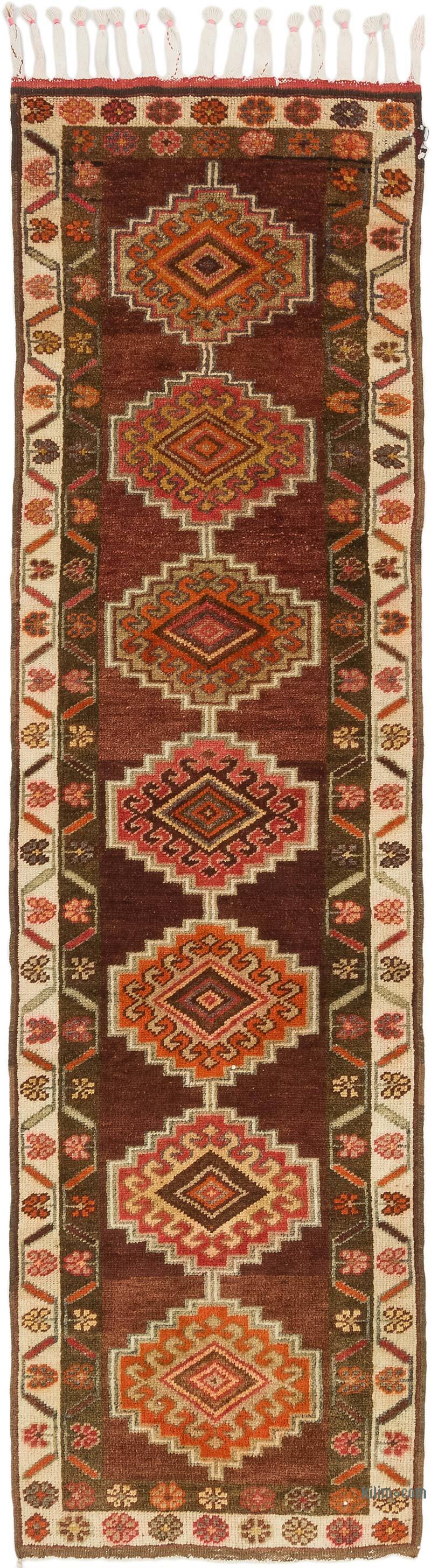 Alfombra Vintage de pasillo - 90 cm x 326 cm - K0074196
