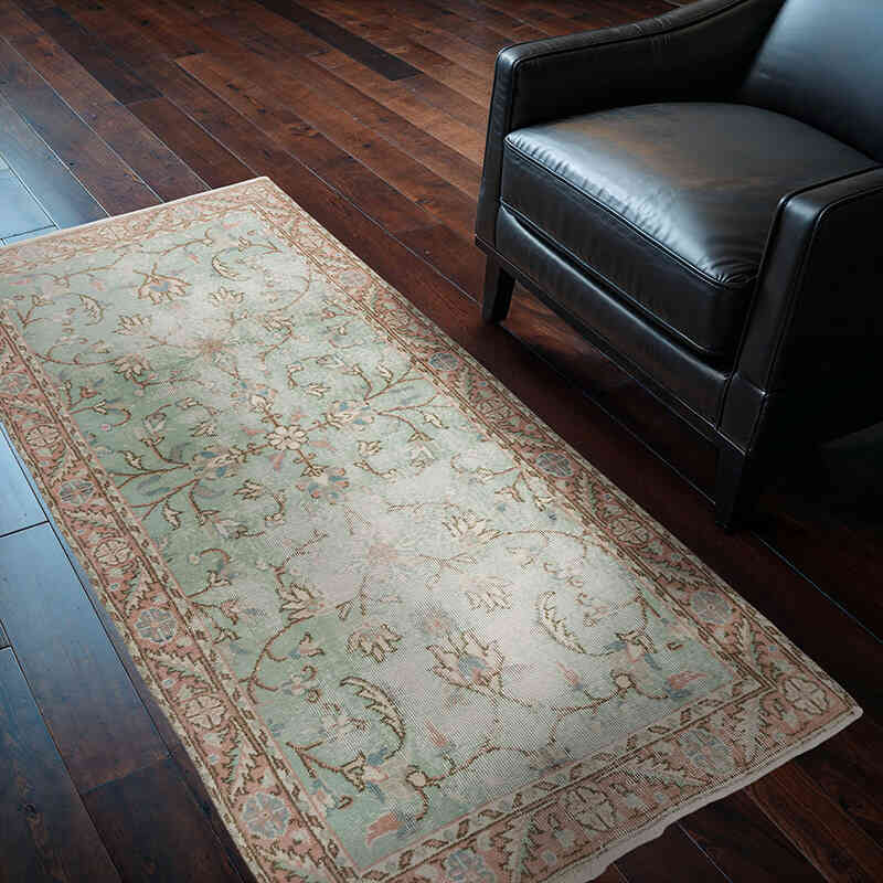 Alfombra Vintage Turca Anudada a Mano - 95 cm x 182 cm - K0074207