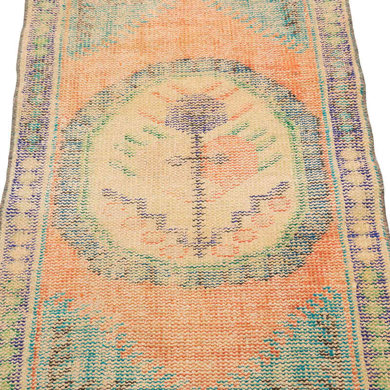 Alfombra Vintage Turca Anudada a Mano - 73 cm x 128 cm - K0074215