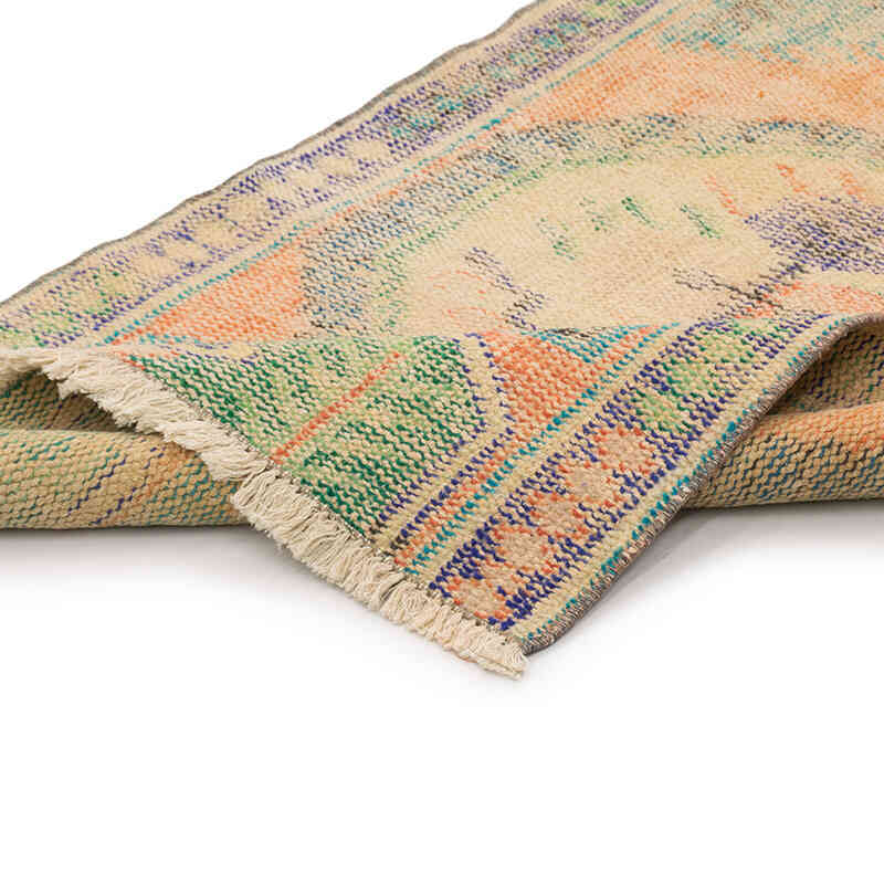 Alfombra Vintage Turca Anudada a Mano - 73 cm x 128 cm - K0074215