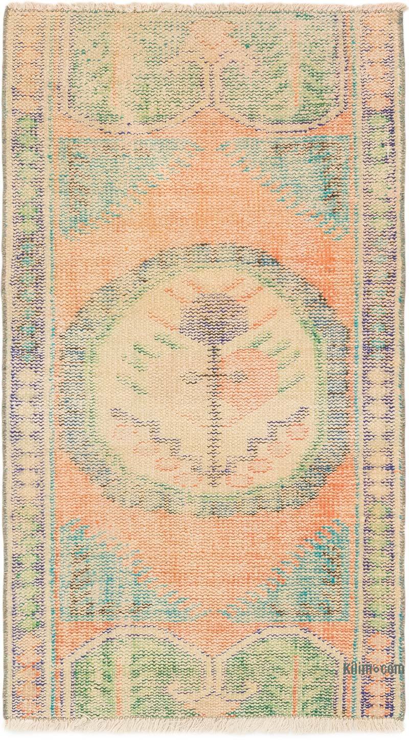Alfombra Vintage Turca Anudada a Mano - 73 cm x 128 cm - K0074215