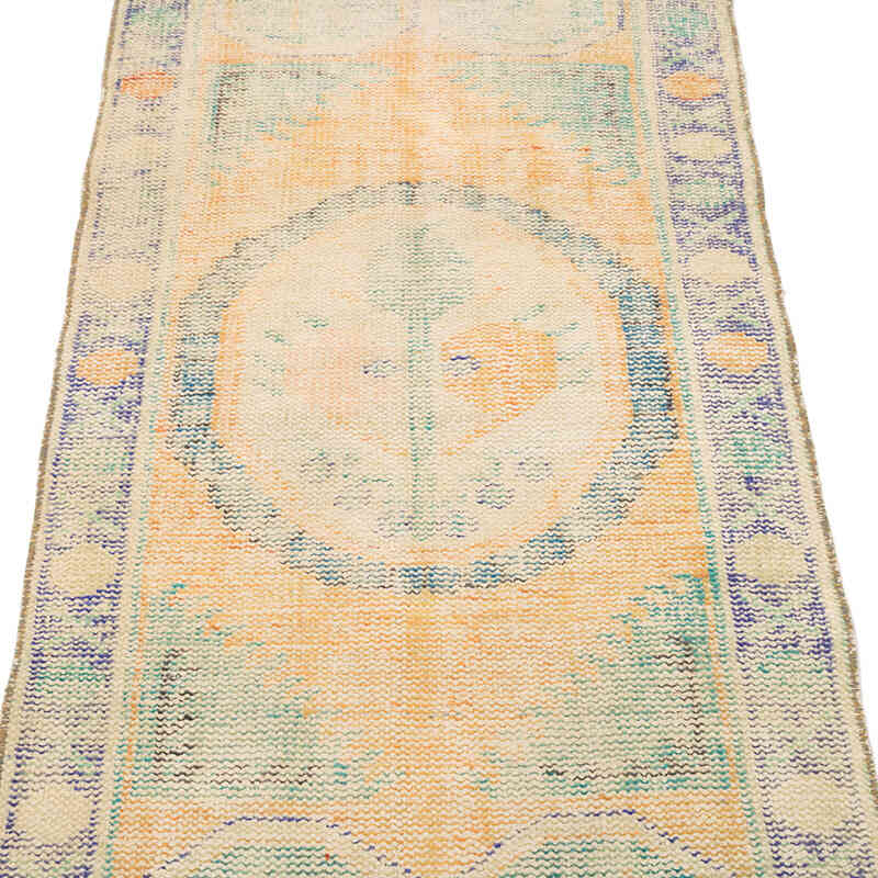 El Dokuma Vintage Halı - 81 cm x 142 cm - K0074216