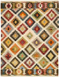 New Turkish Handwoven Kilim Rug - 10' 7" x 13' 8" (127" x 164")