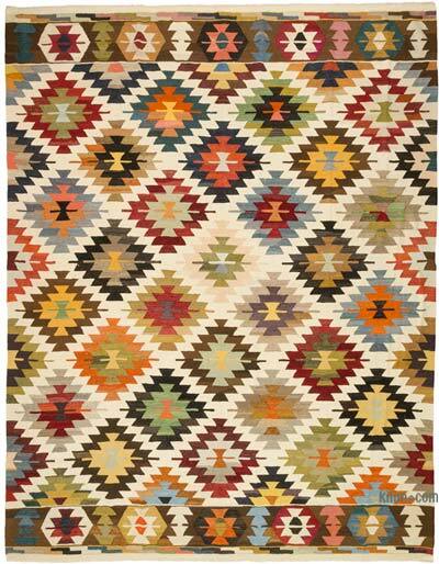 New Turkish Handwoven Kilim Rug - 10' 7" x 13' 8" (127" x 164")