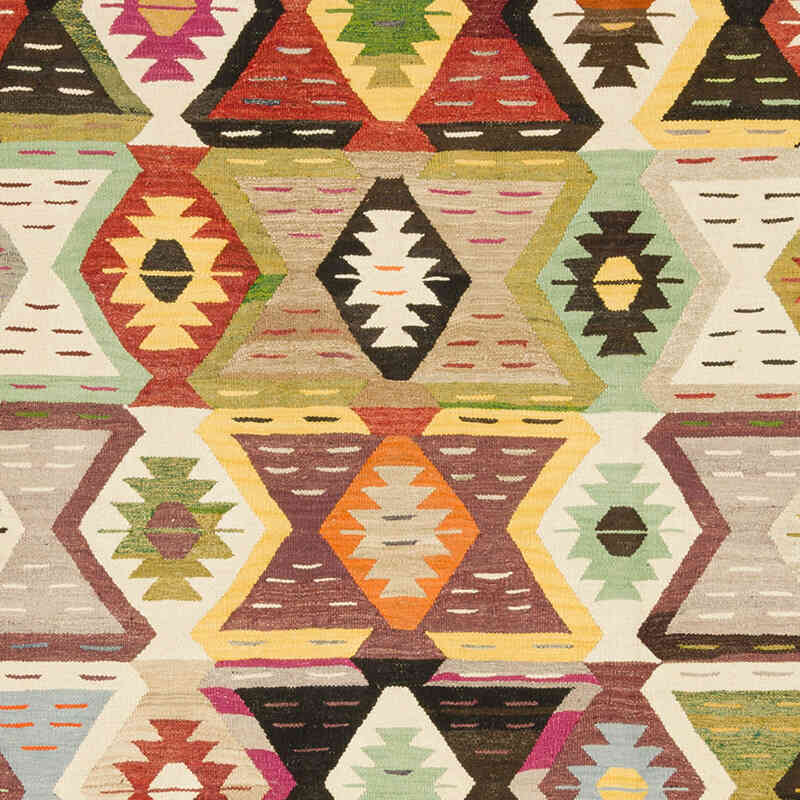 New Turkish Handwoven Kilim Rug - 8' 10" x 11' 10" (106" x 142") - K0074240