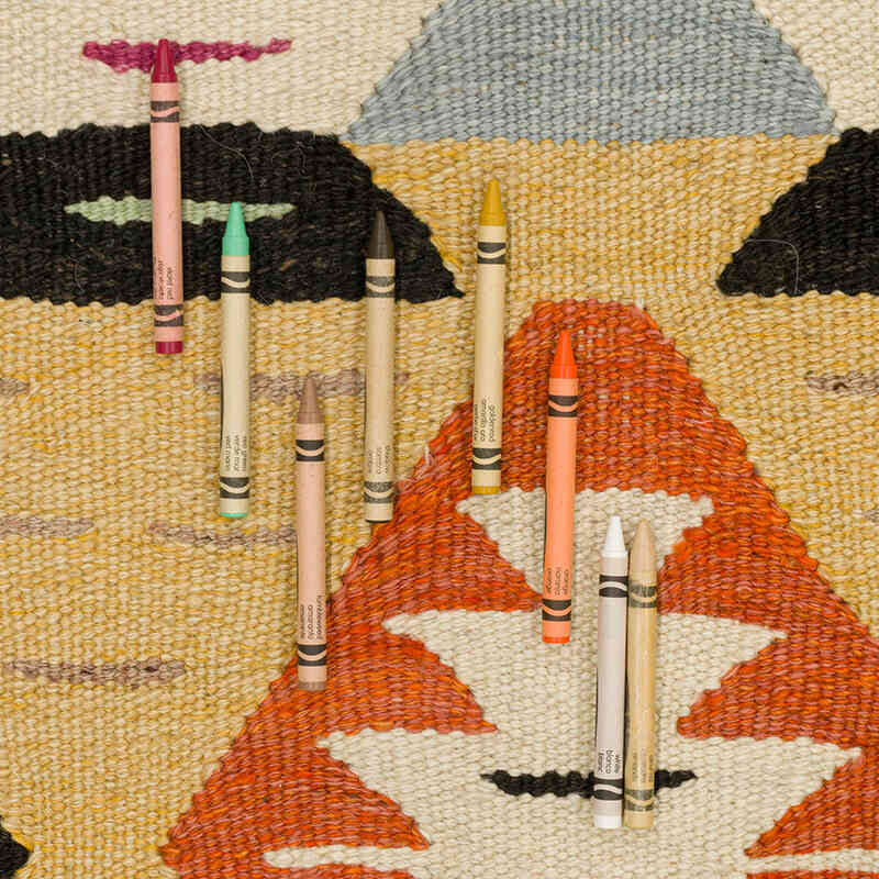 New Turkish Handwoven Kilim Rug - 8' 10" x 11' 10" (106" x 142") - K0074240