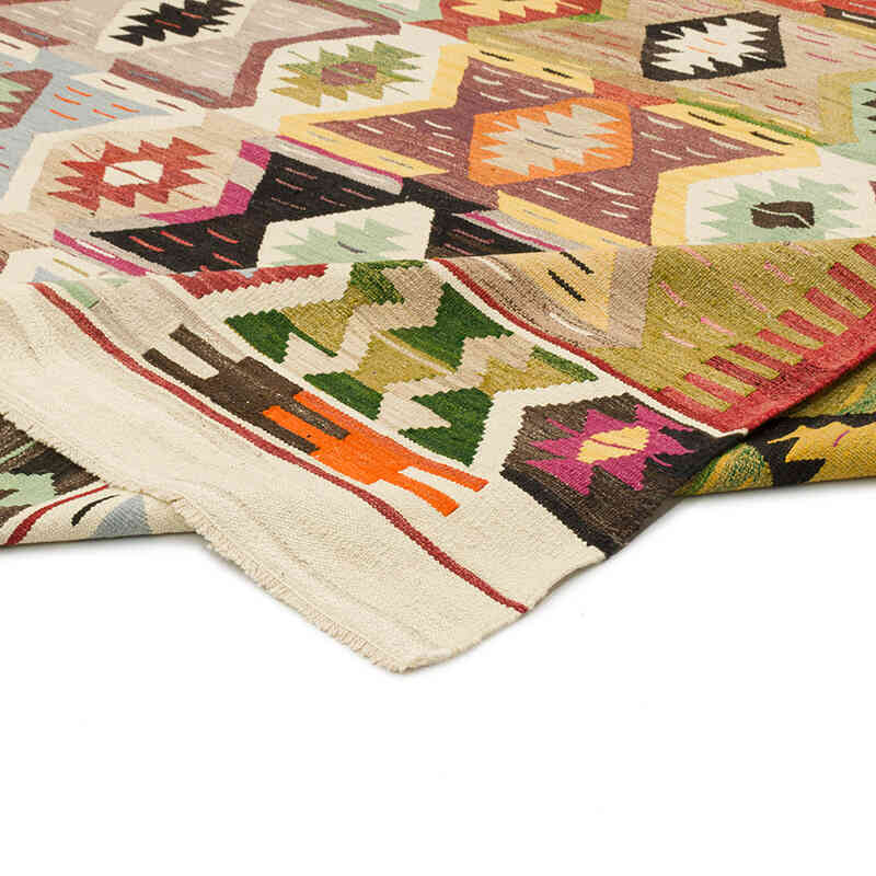 New Turkish Handwoven Kilim Rug - 8' 10" x 11' 10" (106" x 142") - K0074240