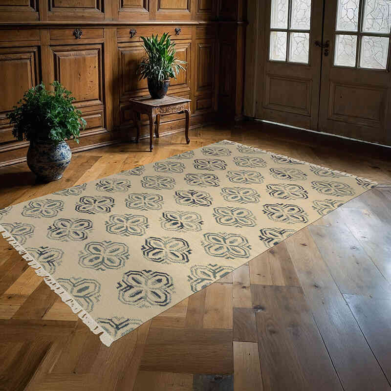 New Hand-Woven Kilim Rug - 5' 2" x 8'  (62" x 96") - K0074271