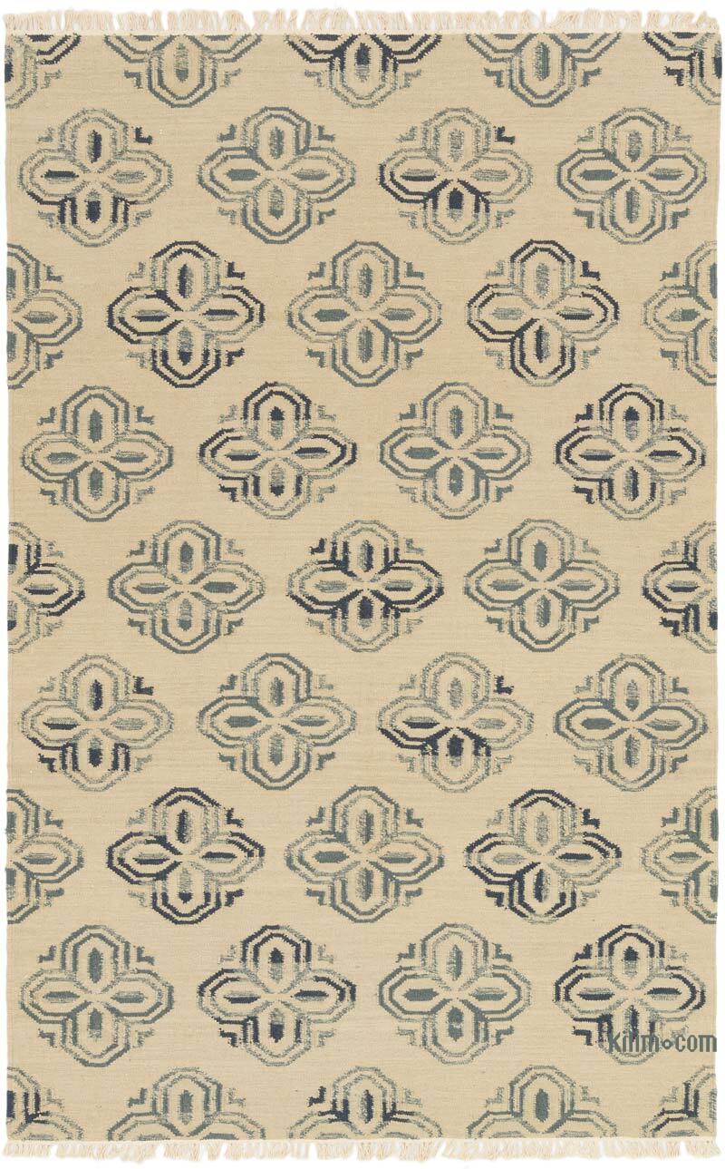 New Hand-Woven Kilim Rug - 5' 2" x 8'  (62" x 96") - K0074271