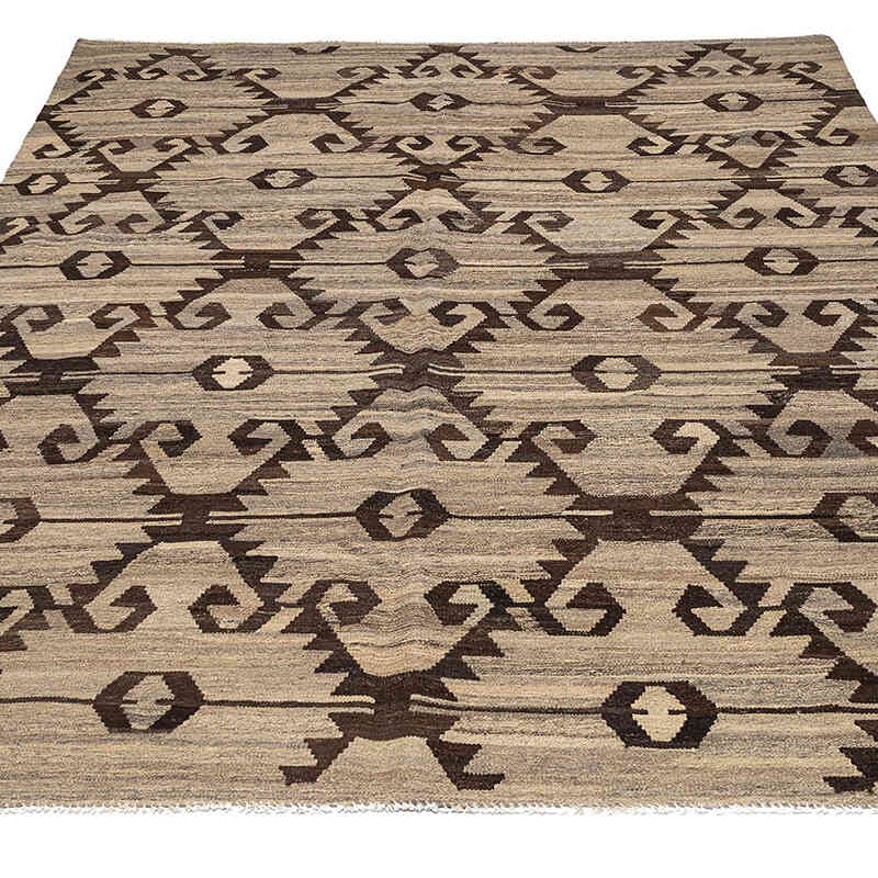 New Hand-Woven Kilim Rug - 6' 11" x 8' 2" (83" x 98") - K0074296