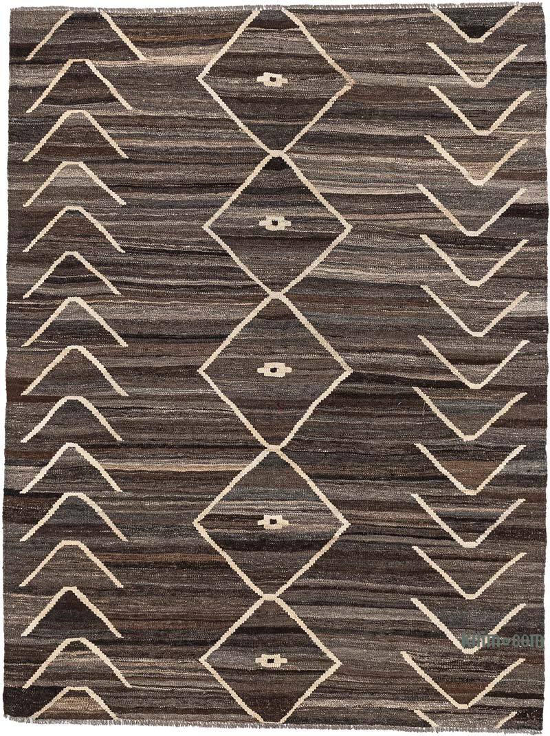 New Hand-Woven Kilim Rug - 4' 9" x 6' 5" (57" x 77") - K0074299
