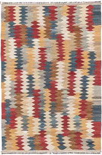 New Hand-Woven Kilim Rug - 3' 5" x 5' 1" (41" x 61")