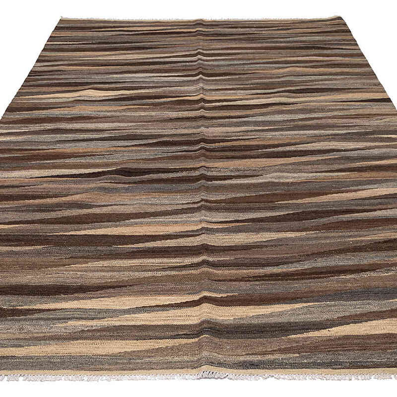 New Hand-Woven Kilim Rug - 6' 6" x 9' 7" (78" x 115") - K0074311