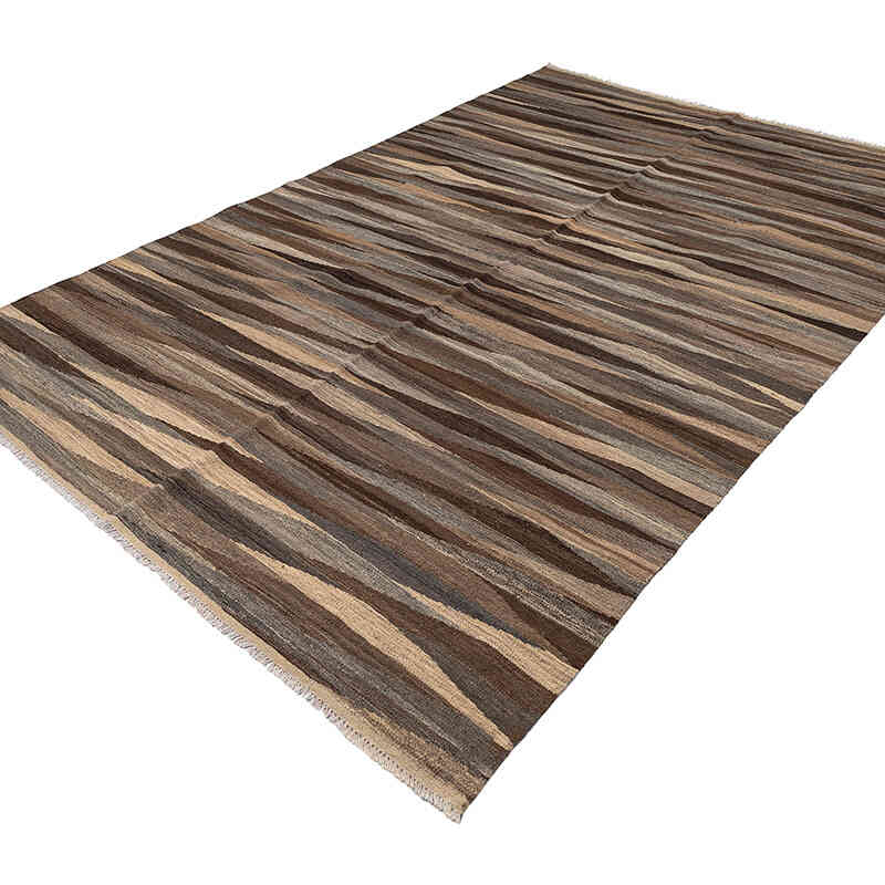 New Hand-Woven Kilim Rug - 6' 6" x 9' 7" (78" x 115") - K0074311