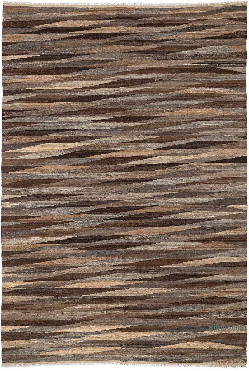 New Hand-Woven Kilim Rug - 6' 6" x 9' 7" (78" x 115") - K0074311